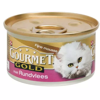 Gold blik mousse rund 85g