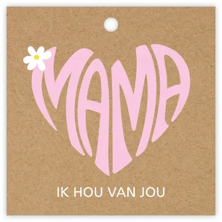Kadokaartje 'Mama ik hou van jou'
