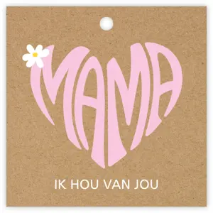 Kadokaartje 'Mama ik hou van jou'