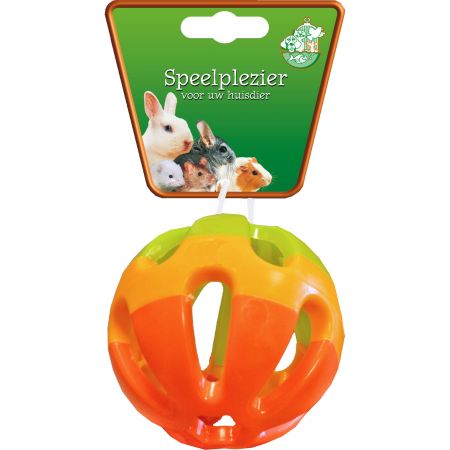 Knaagdierspeelgoed plastic knaagdierbal met bel 7.5 cm - afbeelding 3