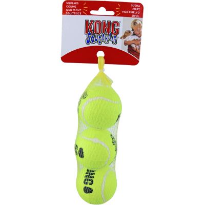 KONG hond Squeakair net a 3 tennisbal met piep medium (Ø 6,5 cm)